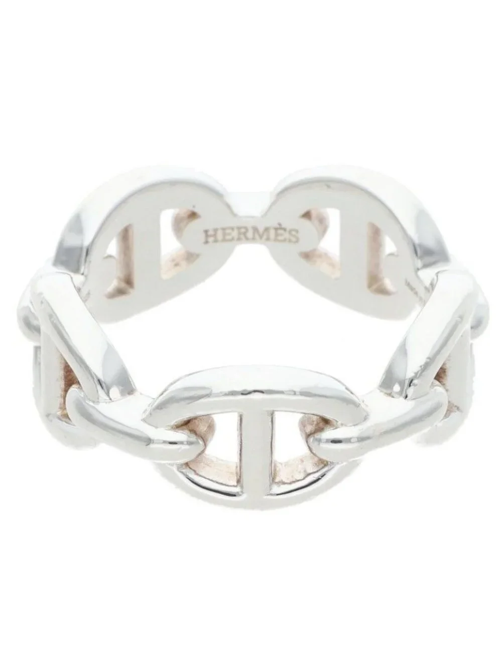 Hermes Chaine D'ancre Enchainee PM Silver Ring